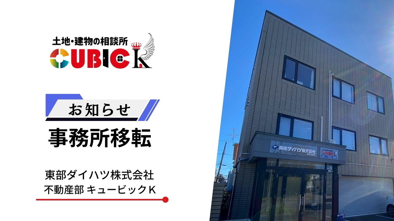 東部ダイハツ株式会社不動産部キュービックKは住所移転しました。